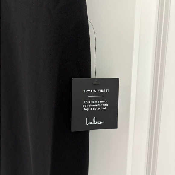 NWT Lulus Moment of Bliss Black Mermaid Maxi Dress S - Picture 7 of 8